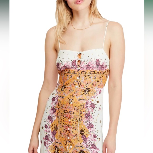 FREE PEOPLE MORNING SONG MAXI DRESS-SMALL - Picture 4 of 10